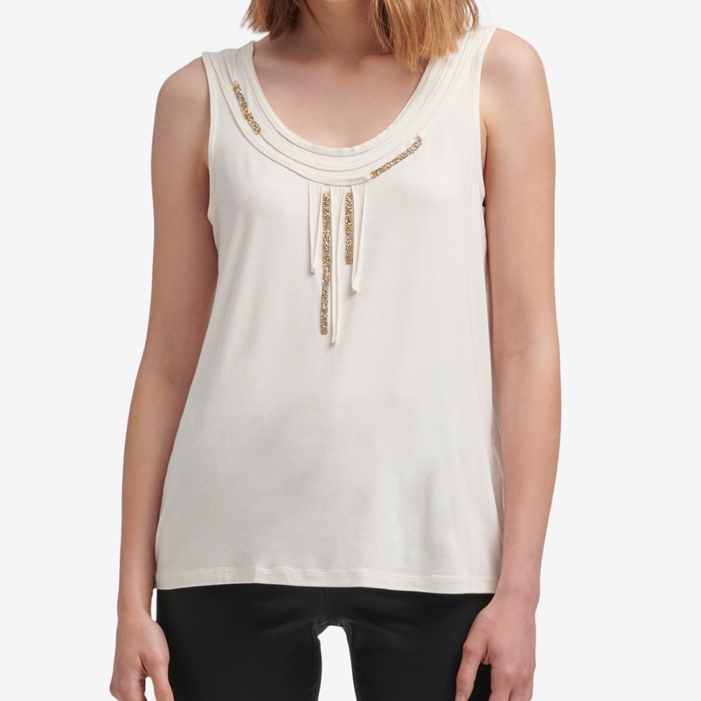 NWT DKNY Beaded Tank Top